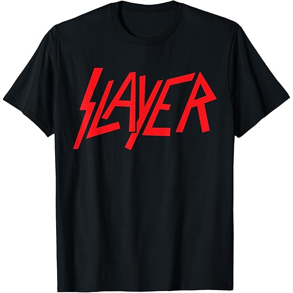 Amazon.com: Slayer T Shirt Classic Red Band Logo Official Mens