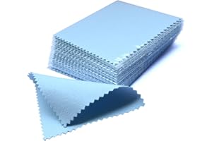 Premium Jewelry Cleaning Cloth 50 Pack by Divine Light, Polishing Cloths for Gold Silver and Platinum Jewelry, Watch, Coins, Glasses - Cleaning Towels to Keep Jewelry Clean and Shiny