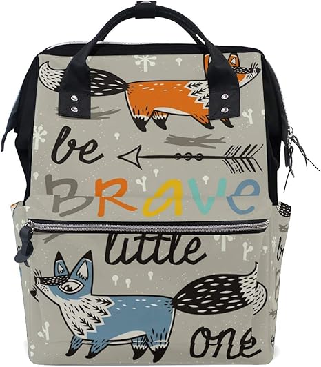 gray fox diaper bag