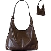 XKE-X Soft PU Leather and Suede Tote Bag Shoulder Bag for Women - Large Capacity Hobo Bag with Interior Pockets