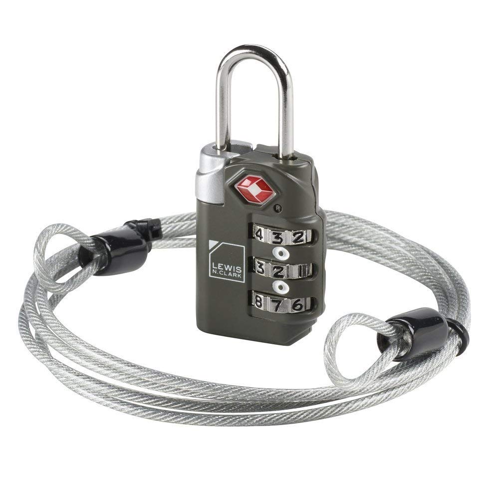 TSA-Accepted Luggage Locks with TravelSentry: 3-Dial Combination Lock + 48