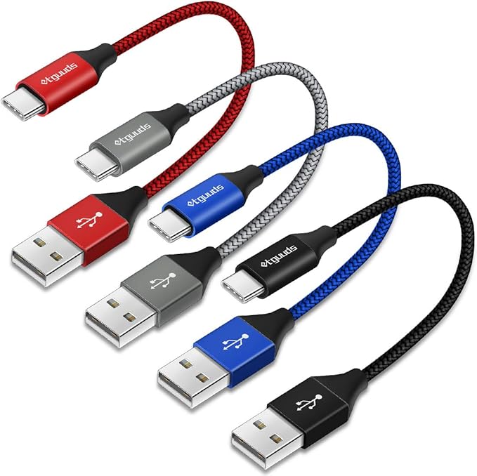 Short USB C Cable , etguuds Nylon Braided Type C Cable Amazon.co.uk