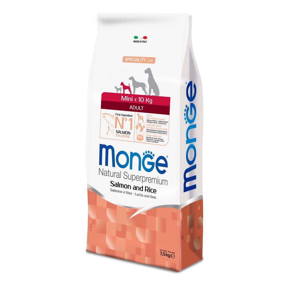 Monge Natural Superpremium Dog Mini Salmon Dry Dog Food 7.5 kg — image 1