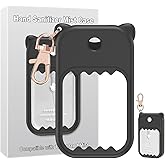 taessv Hand Sanitizer Spray Case for Touchland Silicone Touchland Case Keychain Cute Hand Sanitizer Spray Holder Compatible with Touchland Power Mist Gentle Mist Glow Mist, Black