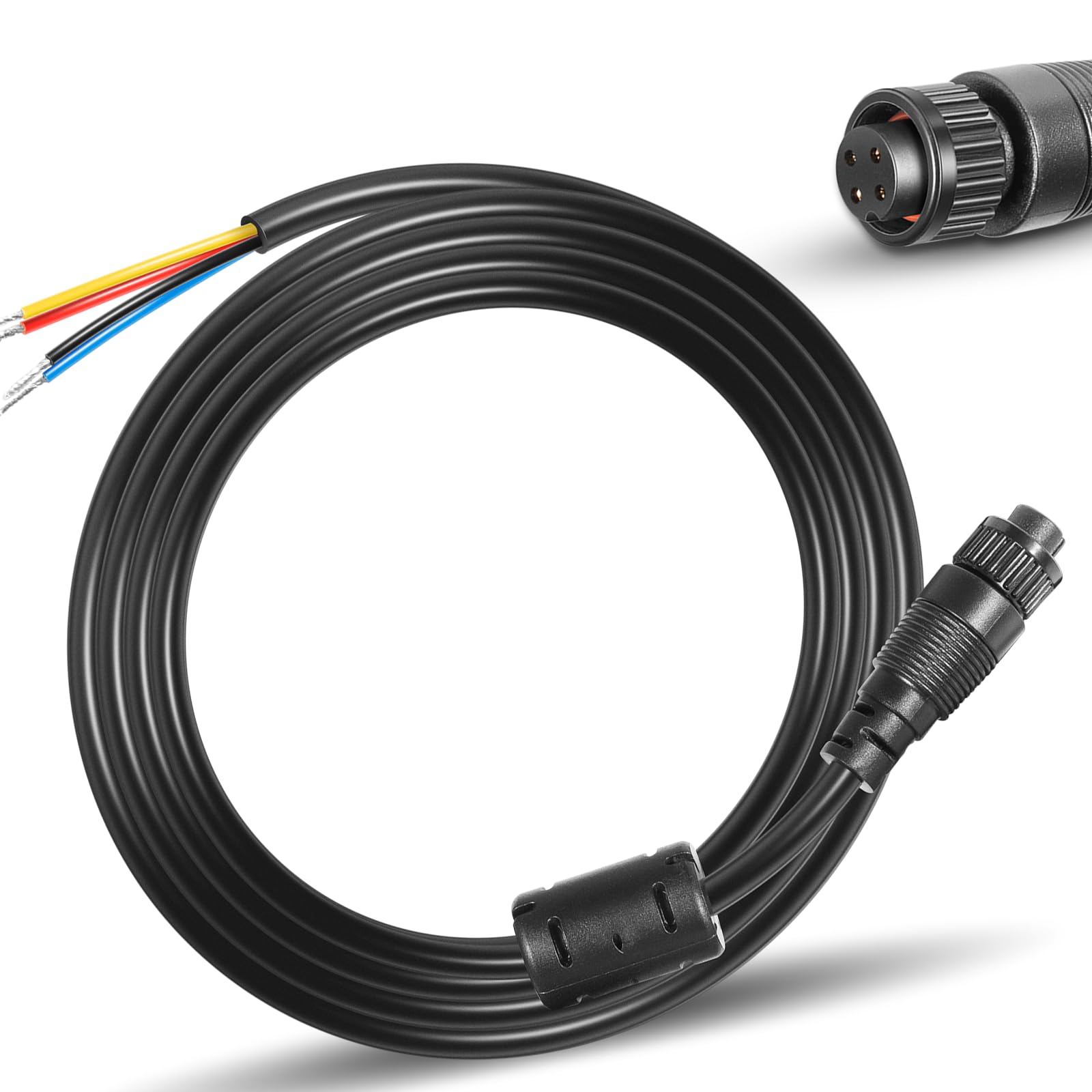 Photo 1 of 000-00128-001 4-pin Power Cord Fit for Simrad GO9/12, Vulcan 7/9/12, NSS EVO3, ZEUS2,ZEUS3 for Power in, Power Control Bus and External Alarm (6.5 Feet)