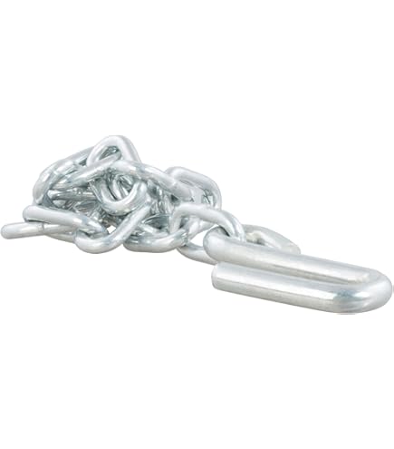 Tie Down Marine Safety Chains With S-Hooks - 3/16" X 36" Zinc Plated Pair For Trailers