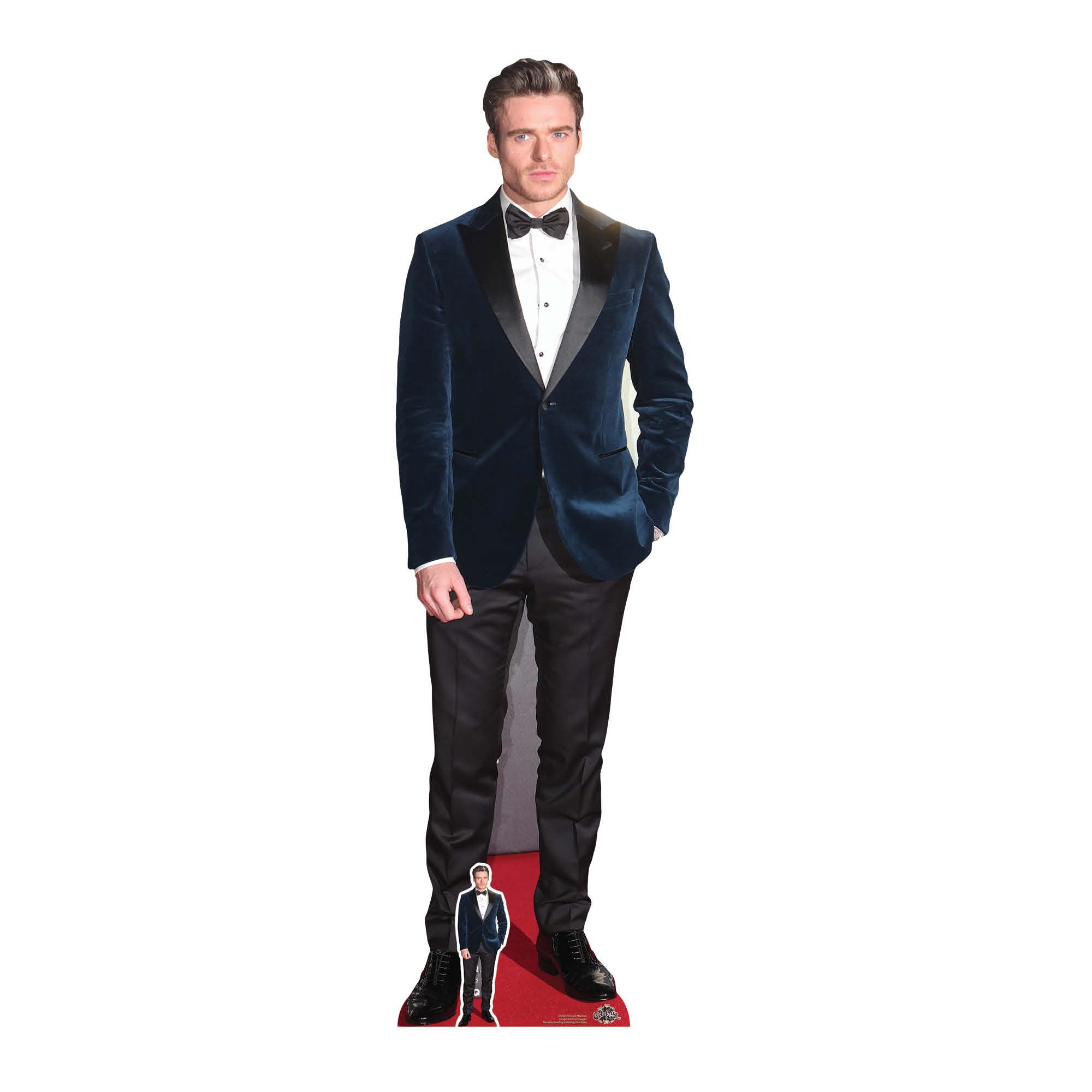 STAR CUTOUTS CS806 Richard Madden Blue Velvet Jacket Lifesize Cardboard Cutout with Free Mini Cardboard Cutout Height 179cm