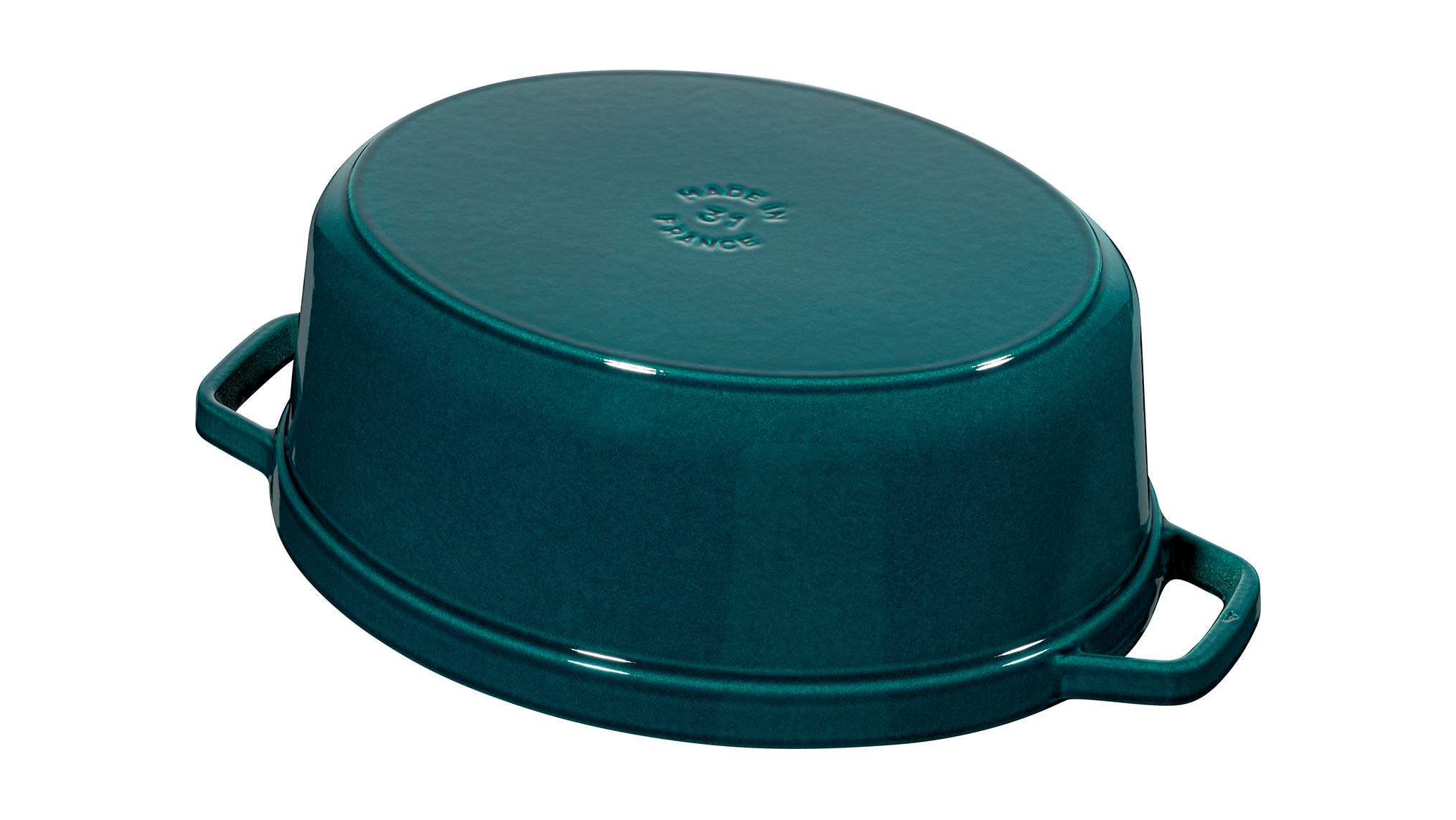 STAUB Cocotte, Gusseisen Bräter, Alle Herdarten inkl Induktion, Oval 31 cm, 5,5 L, Petrol-Blau 3