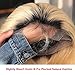 Long Bob Lace Front Wigs Pre Plucked Brazilian Glueless Human Hair Wig 2 Tone 1B/613 Straight Lace Wig for Black Women Bleached Knots Unprocessed Virgin Hair 14