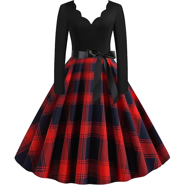 amazon vintage christmas dresses Women's Casual Vintage Christmas Dress, Knee Length Polyester, Natural  Waistline, Hooded Flutter Sleeve