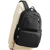 Black Backpack for Women School Backpack with Laptop Compartment Gym Bag for Men Travel Laptop Backpacks for College Students School Bag Bookbag College Backpacks for Women Men