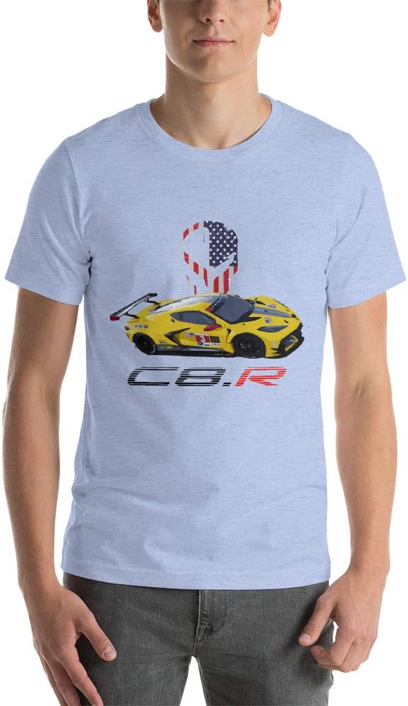 JG Infinite 2020 Yellow Corvette C8.R GTLM IMSA Race Car Short-Sleeve Unisex T-Shirt