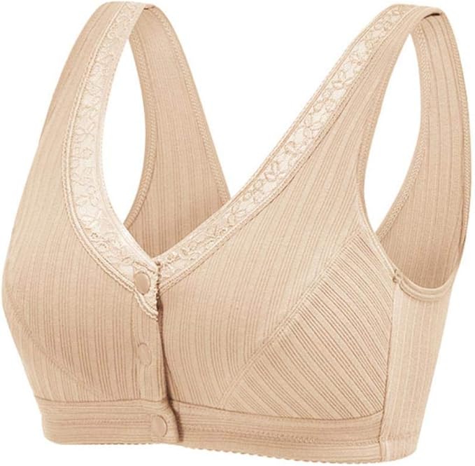 Push up Comfort Lifting Bra Front Closure Button Bra Bra Dot Mesh Ultra
