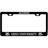 Ohio University Alumni Engraved Metal License Plate Frame Officially Licensed Black
