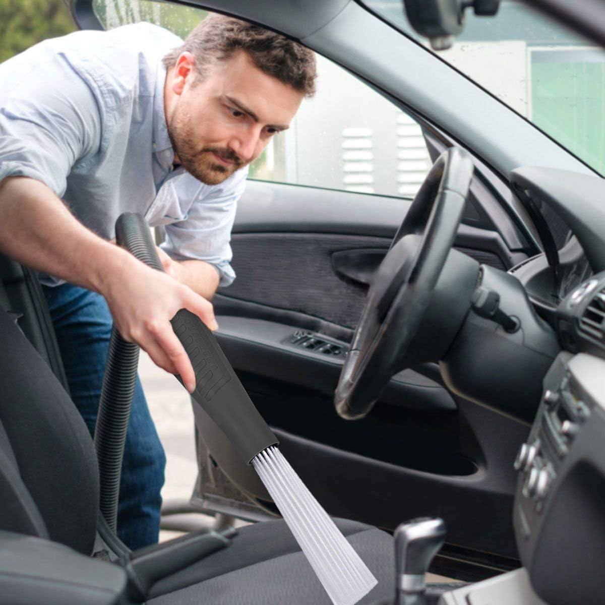 PetOde Universal Vacuum Attachment Dusty Brush Dust Cleaning Sweeper Vacuum Duster Attachment with Universal Adapter Flexible Tiny Tubes Dust Daddy -