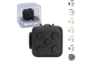 Antsy Labs The Original Fidget Cube, Stress Relief Desk Toy with 6 Sides, Gadget for Focus, Anxiety Relief, Sensory Processing Challenges, Fun Gift for Kids, Teens, and Adults, Pocket-Sized, Midnight