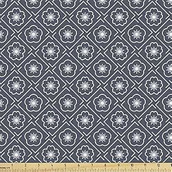 Ambesonne Japanese Fabric by The Yard, Checked Like