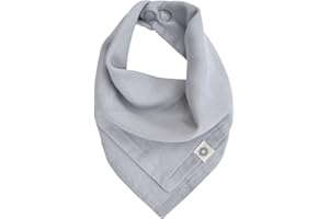Kishu Baby Indi - Premium GOTS Certified Organic Bandana Scarf Bib, Dual Layer, 4-Way Reversible Muslin Baby Bandana Bibs for Boys or Girls