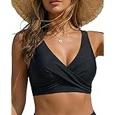 Women Bikini Top - 2025 Full Coverage Bathing Suit Top Push Up Swimsuit Tops Large Bust Swim Tops No Bottom