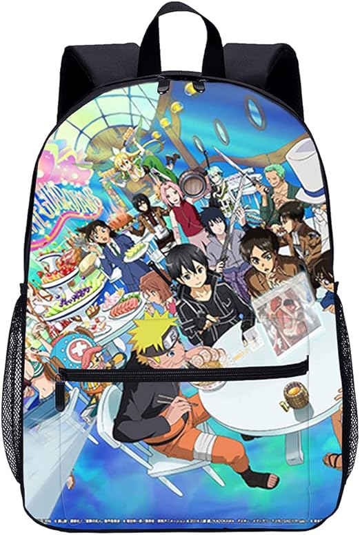 Anime mixed characters Backpack 3D Printed School Backpack Teen Girls