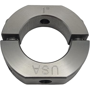 4 Pack 1-3/8" Double Split Steel Shaft Collar - Black Oxide, Clamping Type