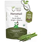 Organic Way Horsetail Herb Cut & Sifted (Equisetum arvense) - Herbal Tea | European Wild-Harvest | Kosher & USDA Certified | Vegan, Non-GMO & Gluten Free | 100% Raw from Albania (1LBS / 16Oz.)