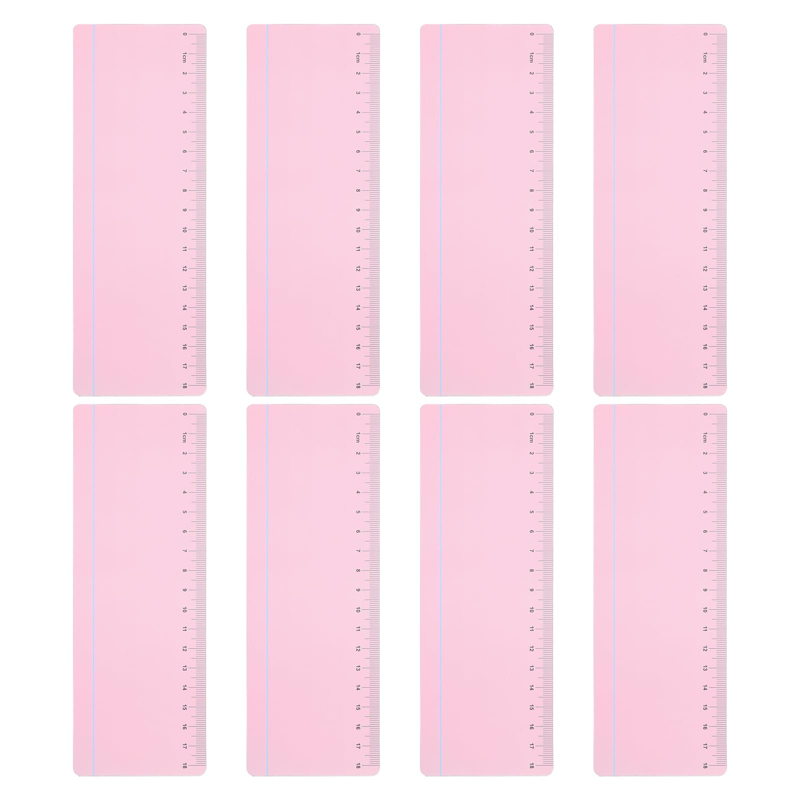 PATIKIL Guided Reading Strips, 8pcs Highlight Colored Overlay Bookmark Reading Tracking Ruler with Line Teacher Teaching Supplies for Classroom, Pink