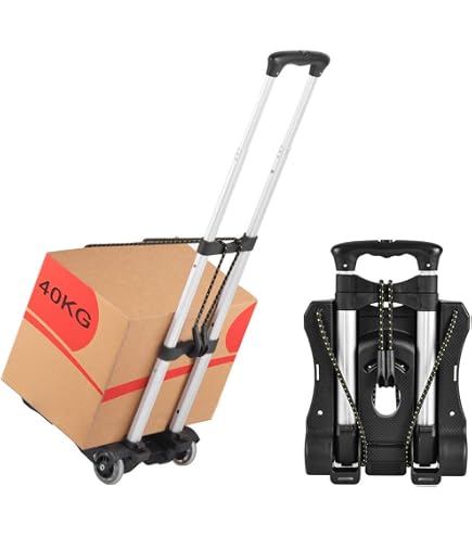 Chariot Pliable 35kg ACROMA - Diable Léger Avec Roues Et Sangles