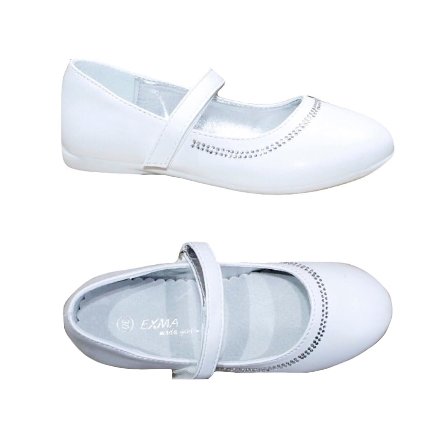 Scarpe per bambine e ragazze BY-7 BY-37 Scarpe Ballerine Bimba Bambina  Comunione Cerimonia Battesimo Eleganti Bianco calzano Piccole  urban-earth.co.uk
