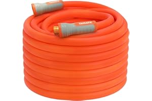 YAMATIC Heavy Duty Garden Hose 5/8 in x 75 ft with Swivel Fitting, Super Flexible Water Hose, All-weather, Lightweight, Burst 600 PSI