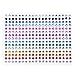 DECORA 300pcs Multicolor Rhinestone Stickers in 15 Colors Self-Adhesive Gemstone Embellishment Stickers for Nail Art Makeup Scrapbooking and Crafts 5mm