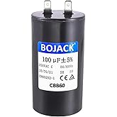 BOJACK CBB60 100uf 250 Volt 50/60Hz AC Capacitor Round Run Start Capacitor