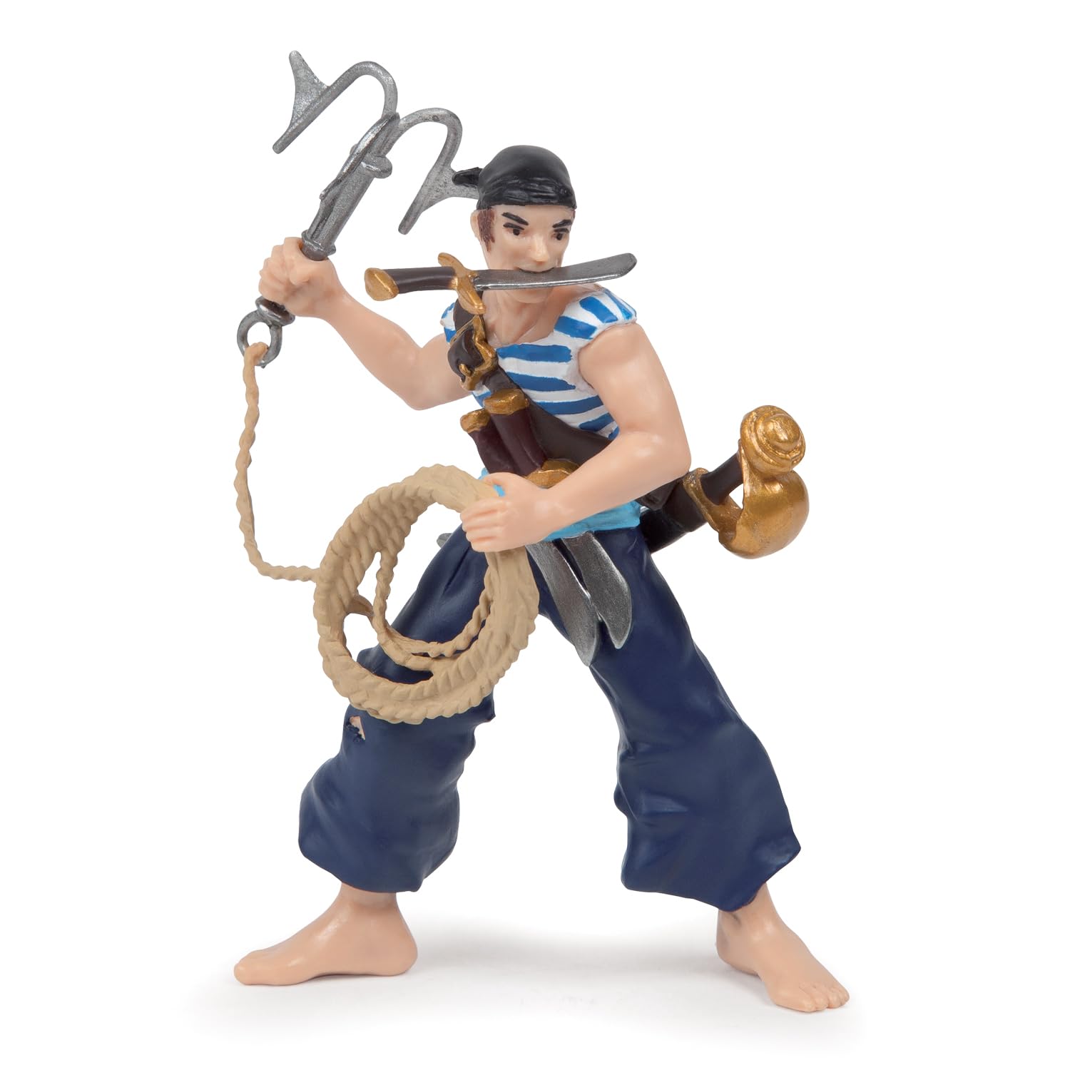 Papo - Realistic Pirate With Grappling Hook Figure - Ages 3+ - Pirates Collection - Creative Play Pirate Adventure - Gift Idea Toy for Girls and Boys — image 1
