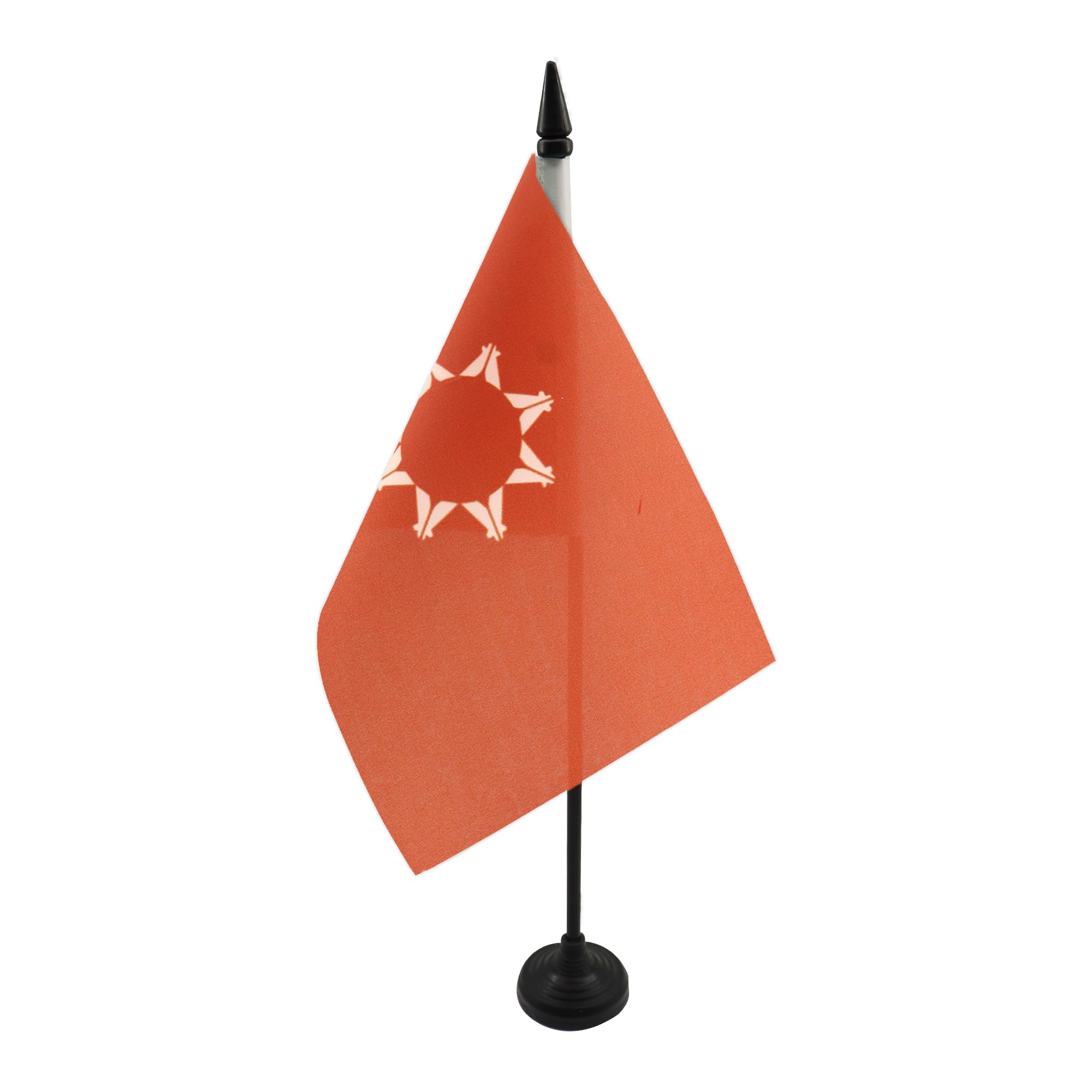AZ FLAG Oglala Sioux Tribe Table Flag 5'' x 8'' - Oglala Lakota Office Decoration 100% Polyester 21 x 14 cm - Mini Desk Flag with Pole and Black Plastic Base