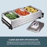 Cooks Professional 3-Section Buffet Warmer 4.5L with Hotplate 200W view 3
