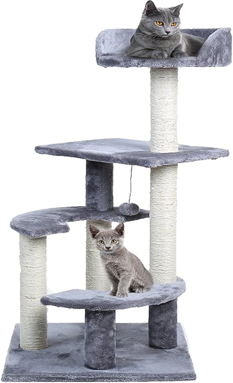 Pawz Road Arbre à Chat Avec Poteaux En Sisal Naturel Arbre