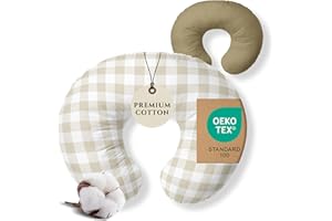 Pobibaby 1-Pack Premium Nursing Pillow Cover - Ultra Soft & Stretchy 96% Cotton, Breastfeeding Pillow Cover for Baby Boys and