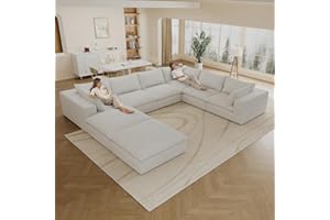 Corduroy Fabric,Deep Seat Couches,Double-Layer Design,Removable Cushion,No Assembly, DIY Combination for Living Room, Bedroom