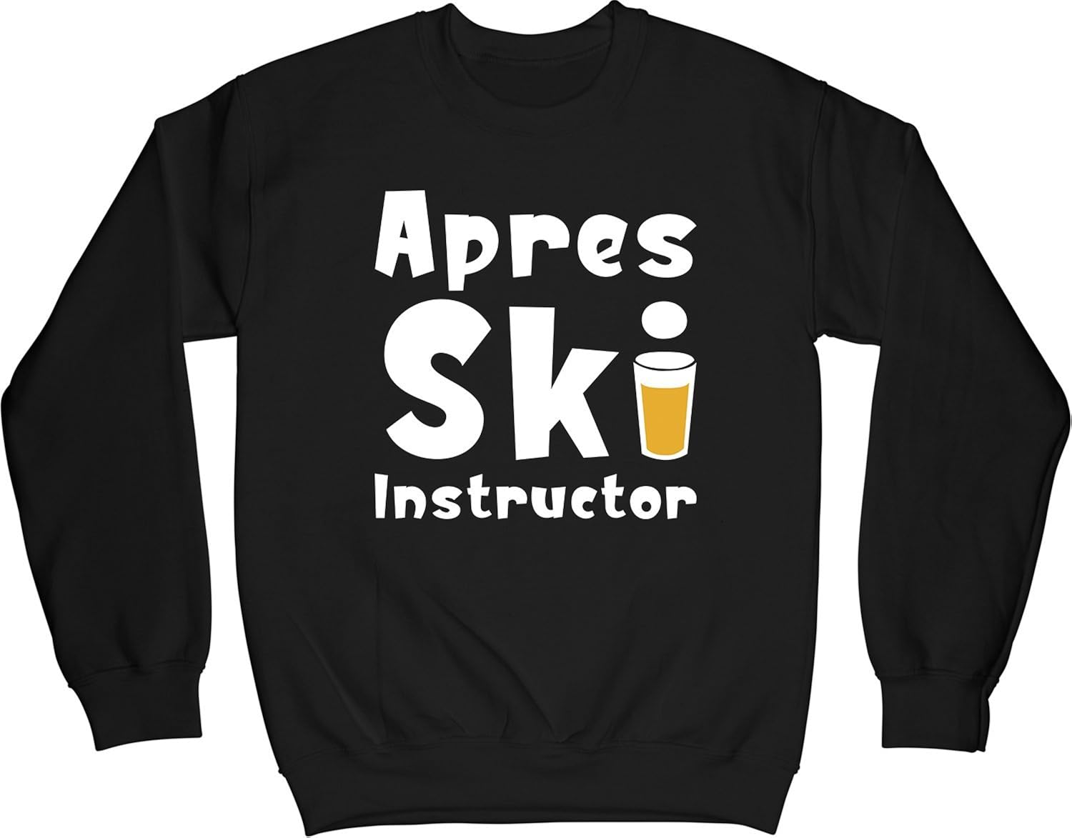 Apres Ski Instructor Unisex Sweatshirt, Black XXXL at Amazon Men’s