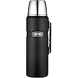 Thermos Stainless King 68 Ounce Vacuum Insulated Beverage Bottle, Matte Black