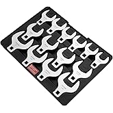 VEVOR Crowfoot Wrench Set, 1/2" Drive 14-Piece Crows Foot Wrench Set with PP Tool Organizer, SAE 1-1/16" - 2", 40CR Material 