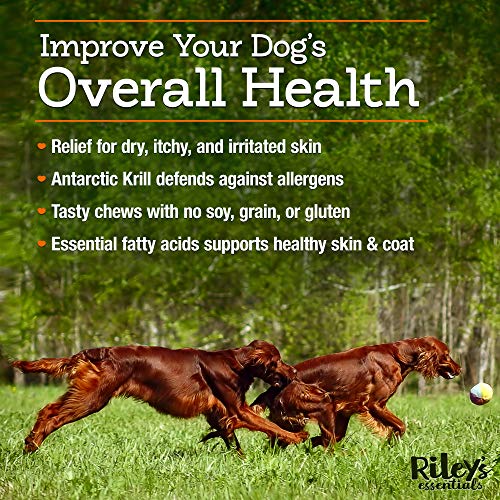 Riley's Omega 3 for Dogs Itching Skin Relief Without Dog Allergy