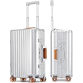 ROAMING 20 Inch Carry-On Luggage Durable All Aluminum Hardshell Suitcase - Zipperless Luggages Airline Approved with 360° Spinner Wheels, TSA Lock USB Port, Smart Organizational Pockets