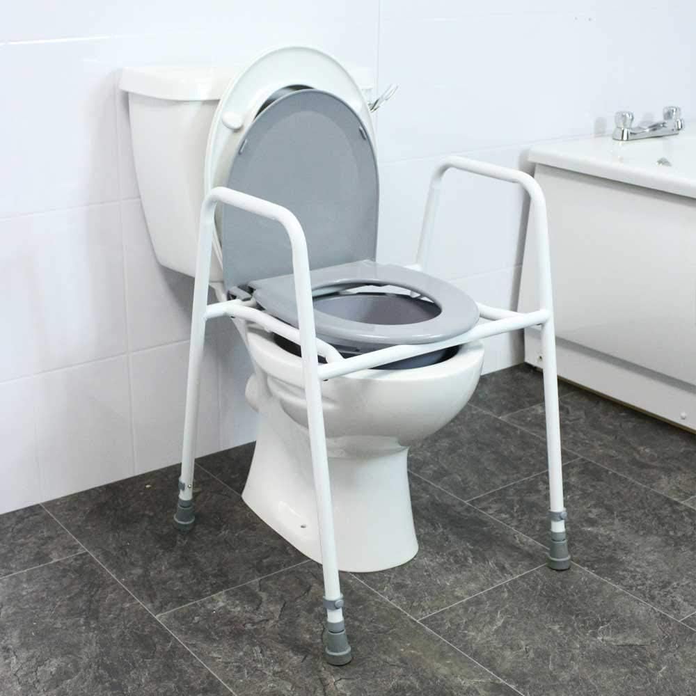 NRS Healthcare Height Adjustable Toilet Frame and Seat - Image 3