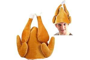 Ankelesz Roasted Turkey Hat, Thanksgiving Turkey Costume Funny Hat for Holiday Party Favors Party Supplies