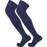 High Over the Knee Athletic Sports Performance Socks with Flex, Compression & Extra Cushion Zones