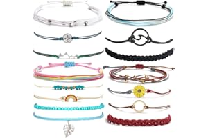 LONG TIANTIAN Sunflower String Bracelet for Teen Girls Handmade Braided Rope Boho Bracelet Teen Girl Gifts Trendy Stuff Adjustable Waterproof Surfer Bracelet Saccessories Teen Girl Christmas Gifts 2023