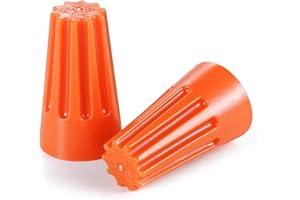 XHF UL Listed 90Pcs Orange 22-14AWG Wire Connector Nuts, Wire Caps for Quick Connection Max.2#14 W/2#16 W/2#18 w/2#20 Min.2#22