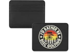 TSOTMO Disc Golf Gift I'd Rather Be Disc Golfing Card Holder for Golfer Golf Lovers Gift for Men Outdoor Sports Lovers Front 