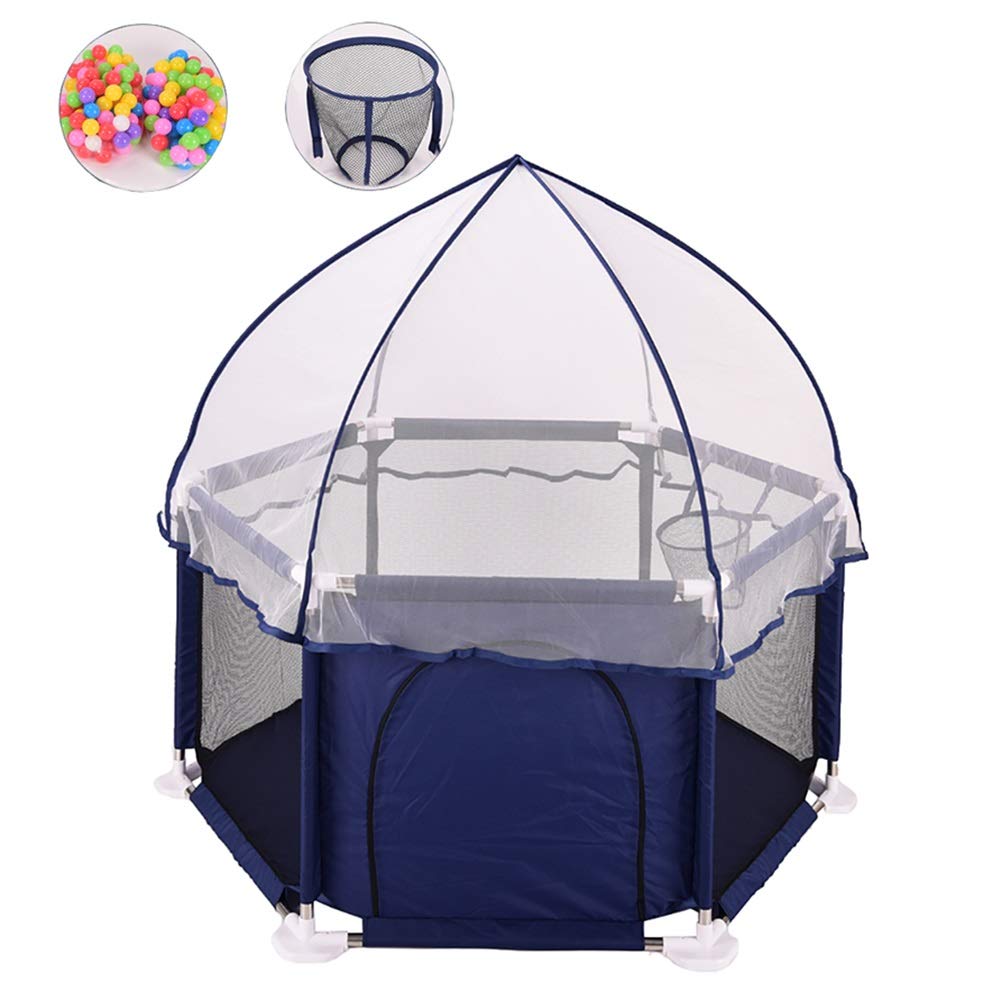 トップ Ball With ユーティリティゲームペン 安全プレイペン 子供 屋内 幼児用プレイヤードテント 衝突防止 六角形プレイヤード Playpen With B07pscd9nv Ball ボールプールアクセサリ Www Bangkokems Bangkok Go Th